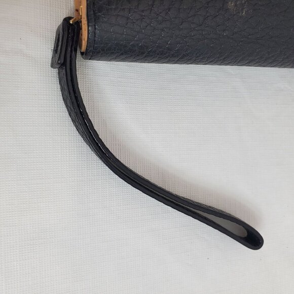 Kate Spade Black Pebbled Leather Wallet Clutch Card Pockets Snap One Size - Picture 6 of 15